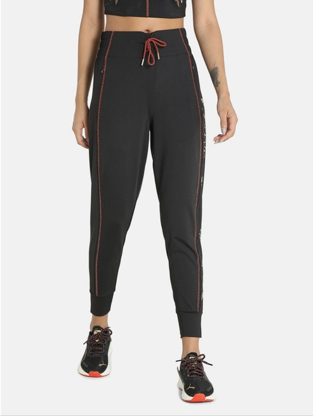 Puma Black X Frida Kahlo Sweat Pants Training Joggers Sz XL
